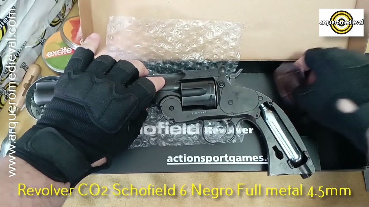 Revolver CO2 Schofield 6 Negro Full metal 4 5mm