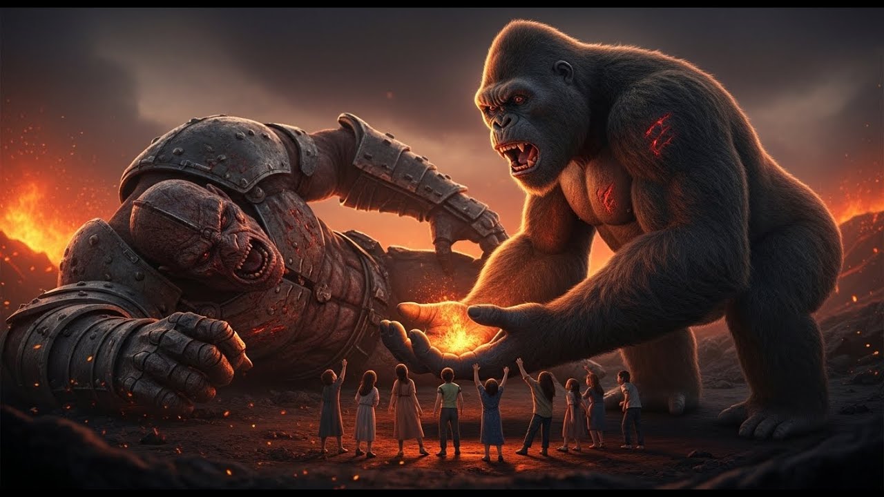 saving the slaves king kong destroys the tyrant titan forever