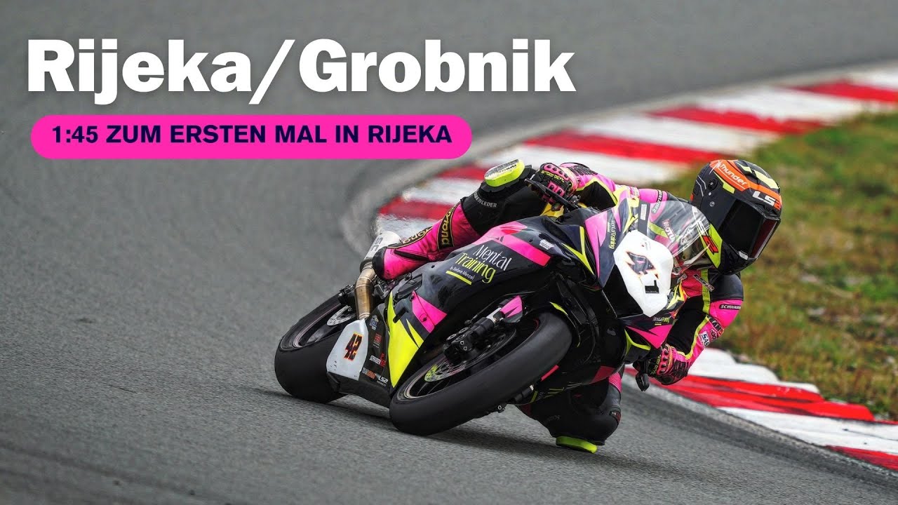 Zum ersten Mal in Rijeka! Fahr meine ersten Runden mit mir (1:45) (onboard Rijeka Grobnik Motorrad)