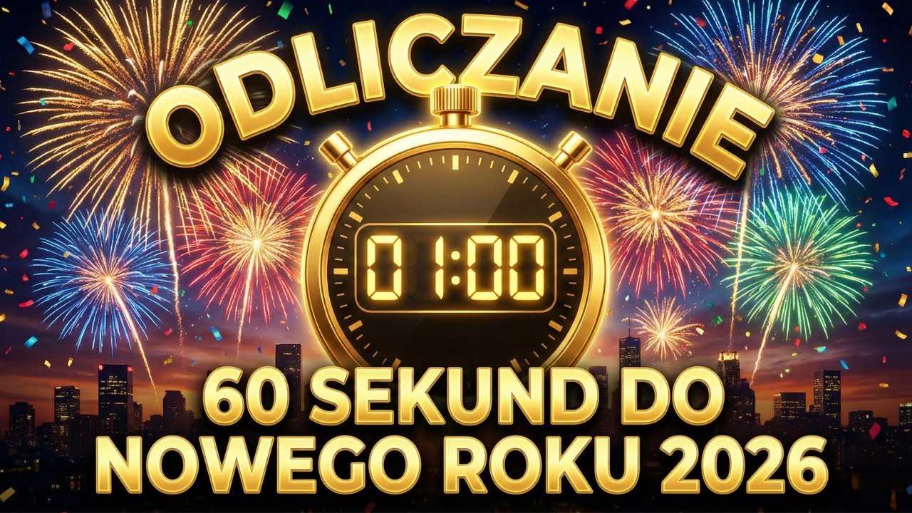Odliczanie do Nowego Roku 2026 🎇 60 sekund 🎆 Powitajmy razem 2026! ✨