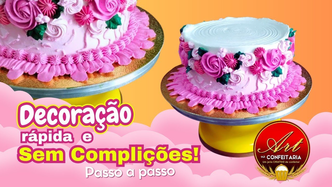 Decoração de Bolo rápida  e sem Complicações! 
