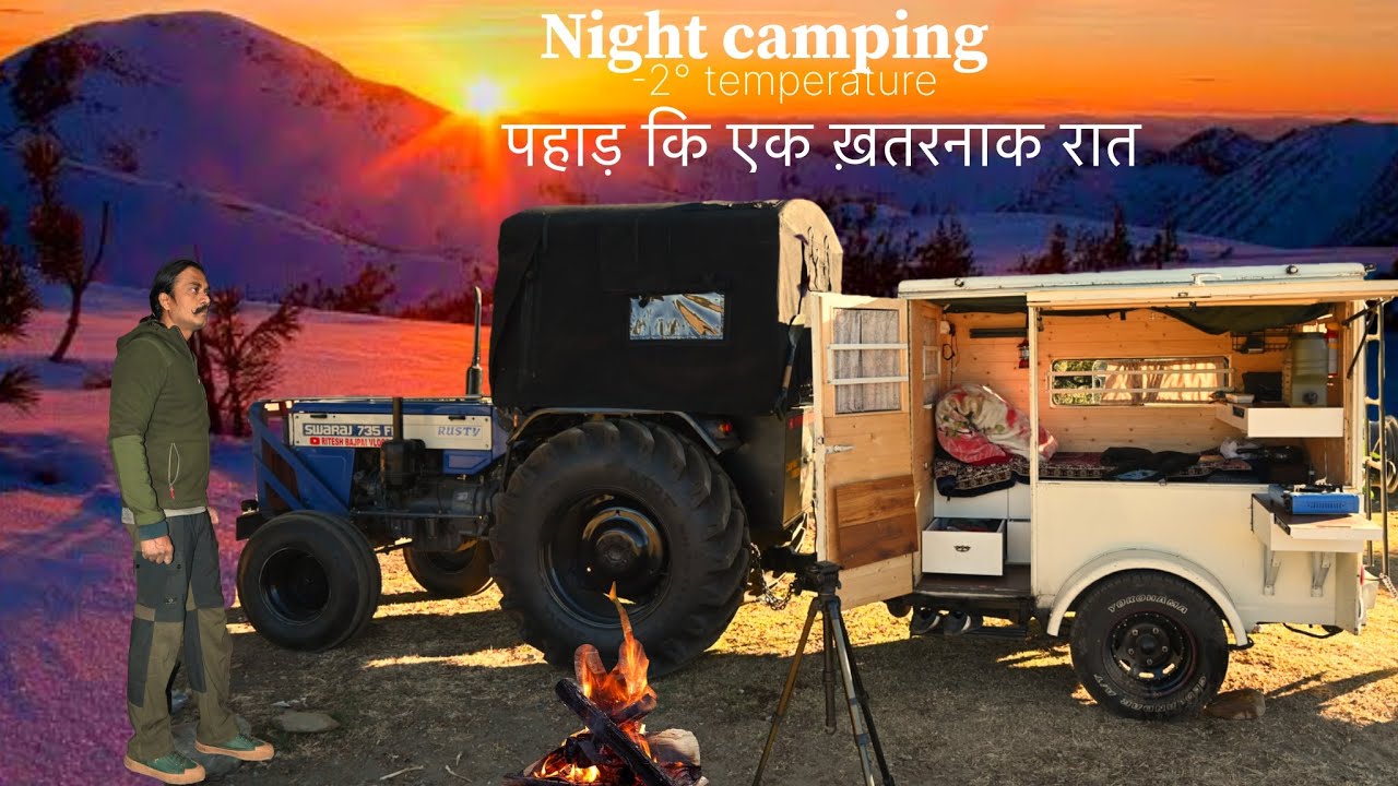 Night Camping | Jungle Camping | Tractor caravan