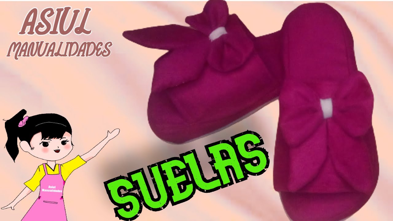 Cómo Cortar Suelas para Pantuflas y Babuchas  FACILES DE HACER ✂️ |  Asiul Manualidades