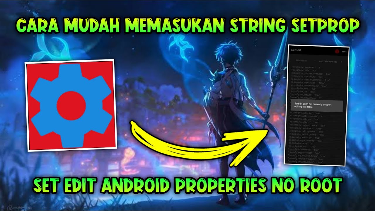 LANGSUNG SAT SET | CARA MEMASUKKAN STRING SETPROP ( ANDROID PROPERTIES ) - SET EDIT