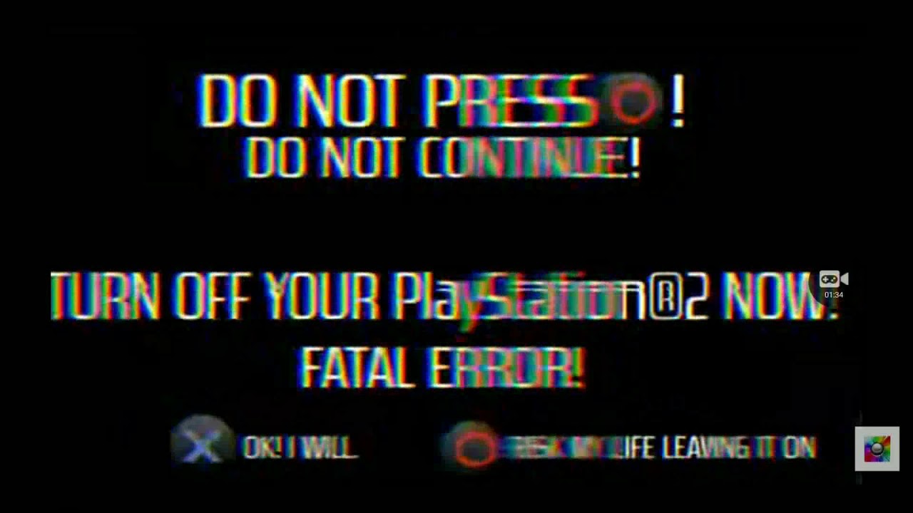 PlayStation 2 Kill Screen (FAKE SCREEN)