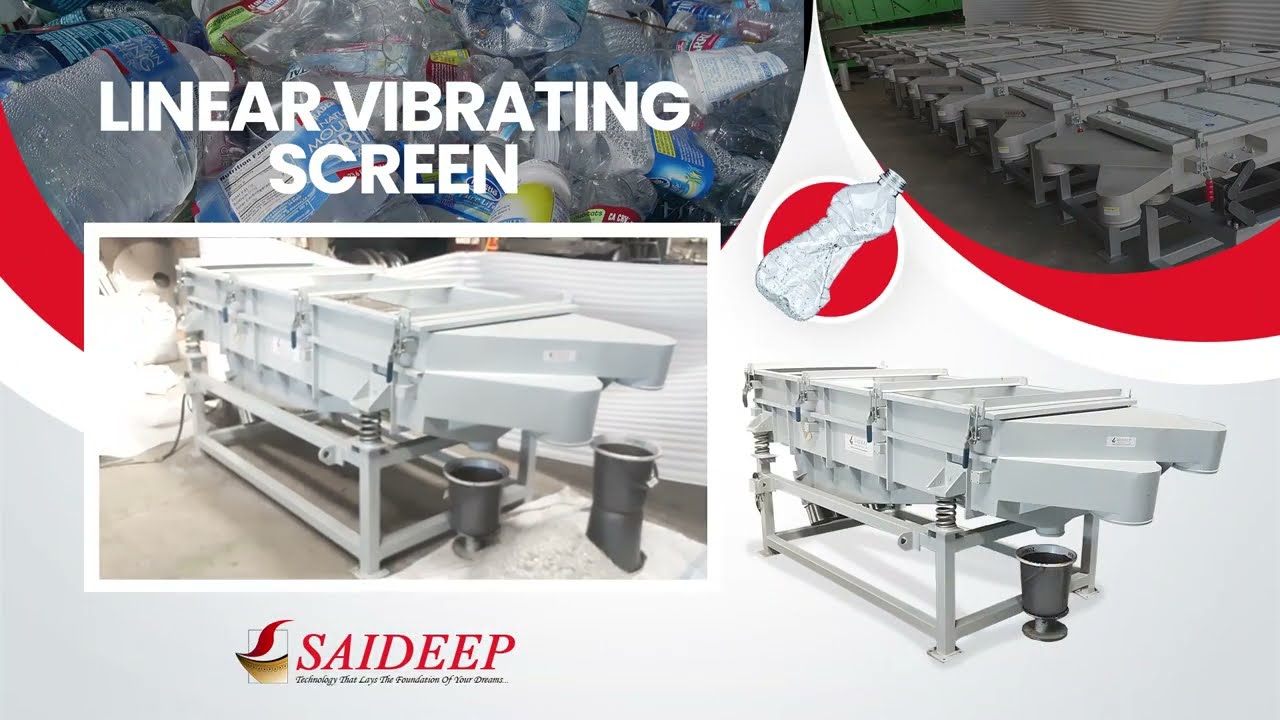 Linear Vibrating Screen for Plastic Flakes