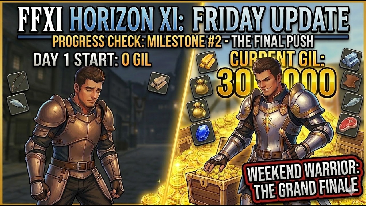 Обновление FFXI, касающееся испытания на 1 миллион гилей в пятницу, отстает от графика.
