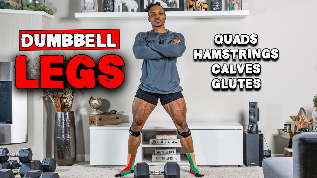 DUMBBELL LEG WORKOUT FOR BUILDING MUSCLE MASS | BENCH OR NO BENCH (FULL WORKOUT)