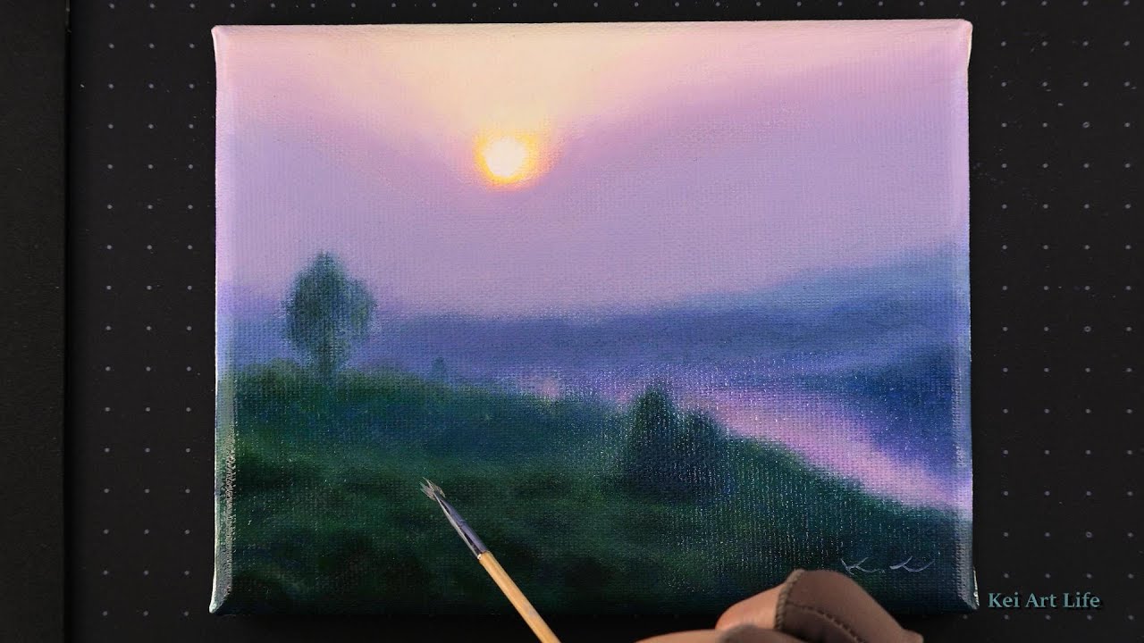 【心安らぐ自然】アクリル絵の具で描くふんわり風景画～ウェットインウェット技法｜#52