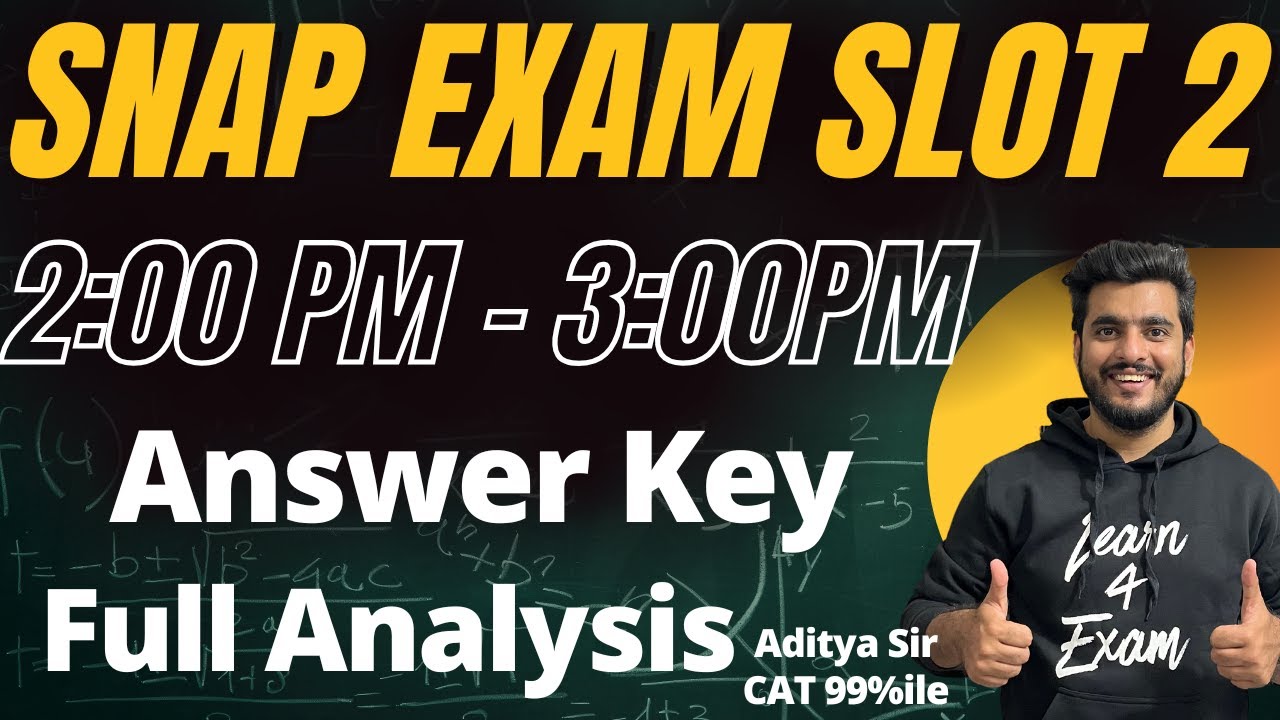 ✅ SNAP 2025 Slot 2 Answer Key (2:00&ndash;3:00 PM) | Memory-Based Questions & Analysis