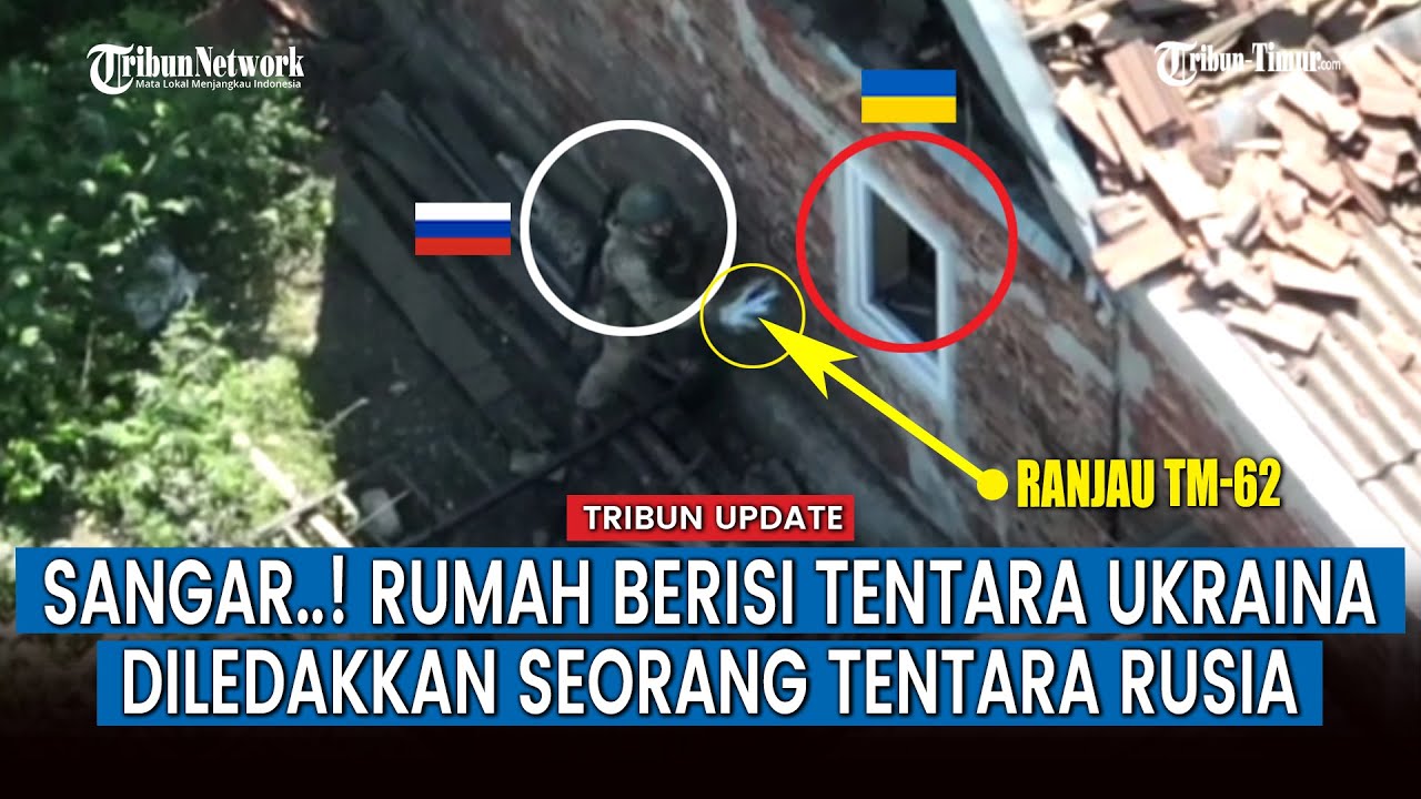 Ranjau TM-62 Ledakkan Bangunan Tempat Tentara Ukraina Bersembunyi
