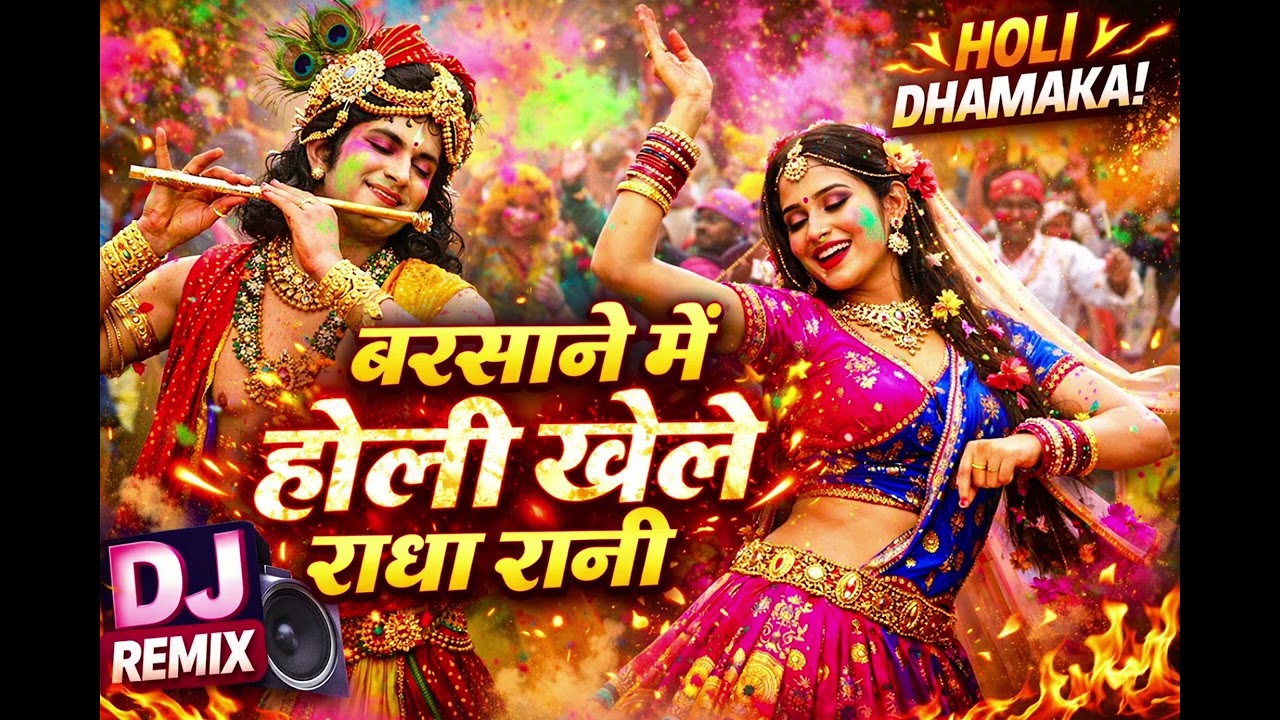 बरसाने में होली खेले राधा रानी | DJ Remix 2026 | Radha Rani Holi Song | Dance Special