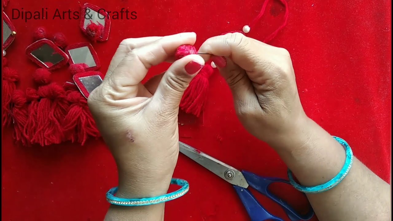 DIY Easy Mirror #Toran Paper balls #Homedecore/ Designer #bandhanwar