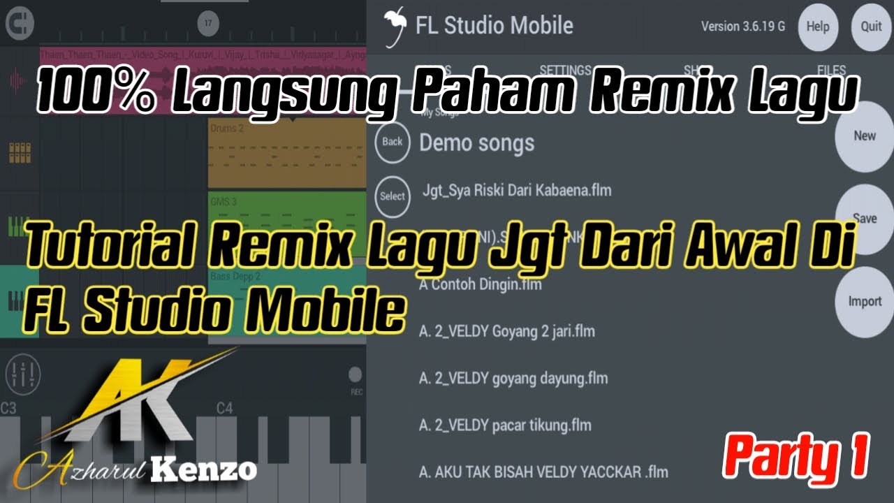 Tutorial Remix Lagu Jgt Dari Awal Di FL Studio Mobile