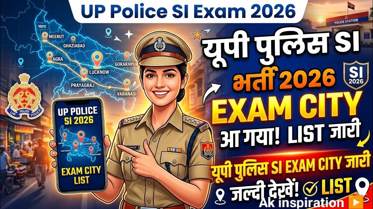 UP Police SI Exam city details 2026//UP Police SI Exam city details kaise check kare #upsi #update 