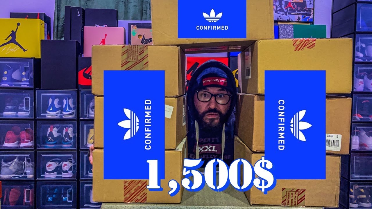 Huge Adidas confirmed sneakers uboxing!, raffle winnings!!