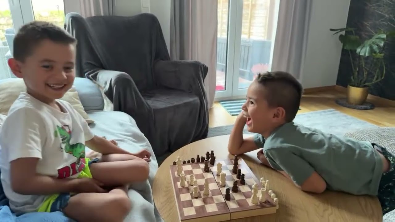 5 year old twins playing CHESS!