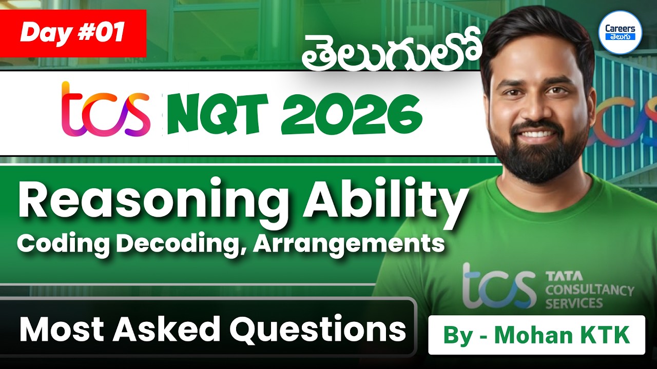 Day 01 Reasoning Ability Most Asked Questions in TCS NQT 2026 in Telugu | by Mohan KTK