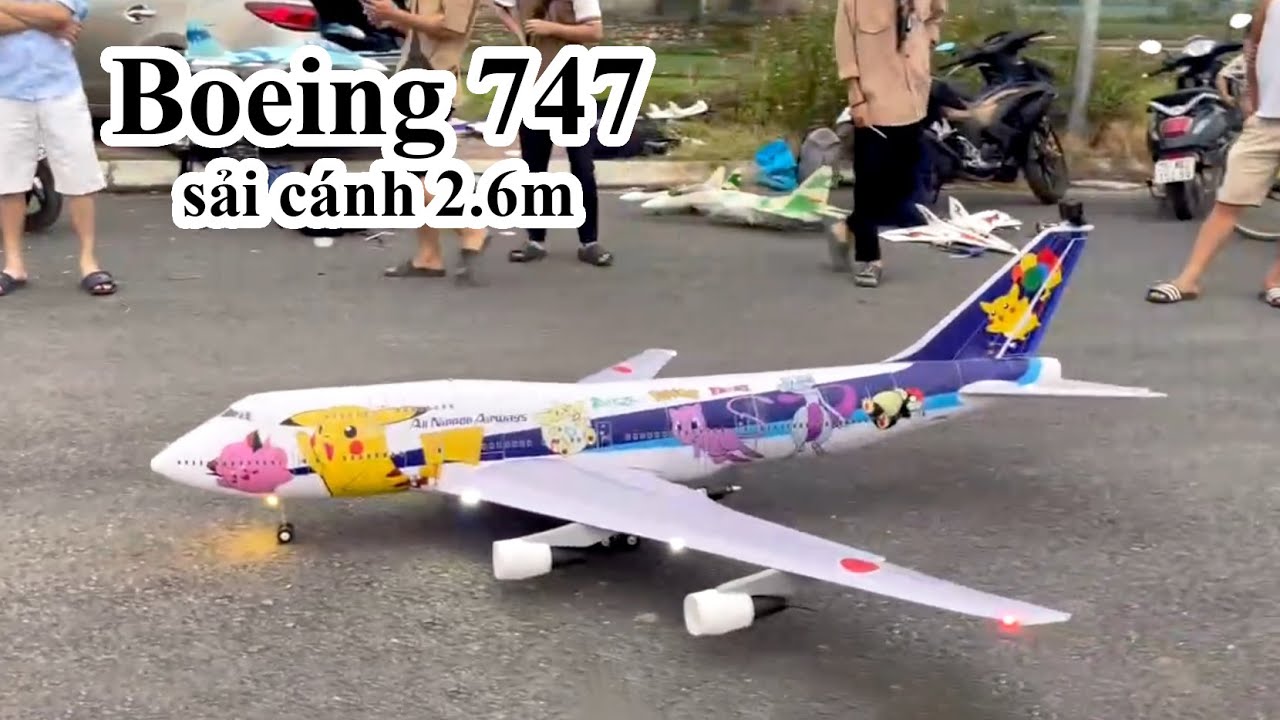 Boeing 747 sải cánh 2600mm siêu to khổng lồ. #rc #airplane #aeroplane #Jet #toys #diy