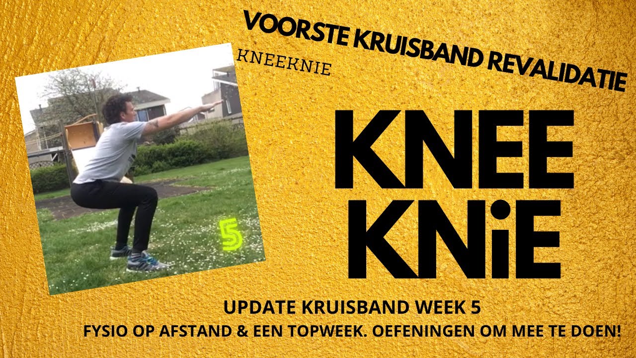 WEEK 5 nieuwe voorste KRUISBAND. TOP week. Het gaat BETER alleen niet op gewicht. GEEN FYSIO!!