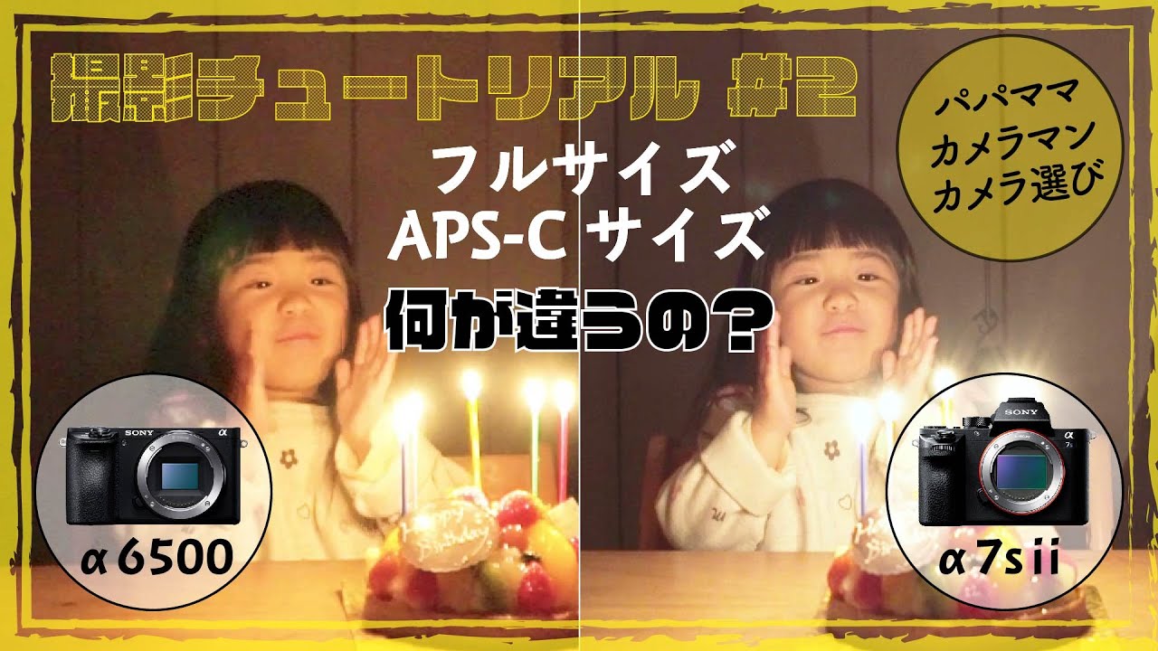 【撮影チュートリアル】パパママカメラのカメラ選び！APS-Cサイズ、フルサイズの違いを「暗所性能」「ボケ感」の作例を使って紹介します。