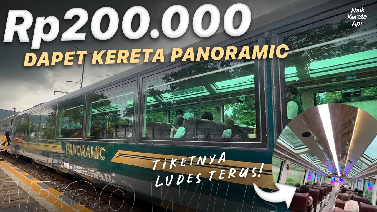 Rp200.000 Dapet KERETA PANORAMIC ke Bandung 😍 Naik KA Argo Wilis Panoramic
