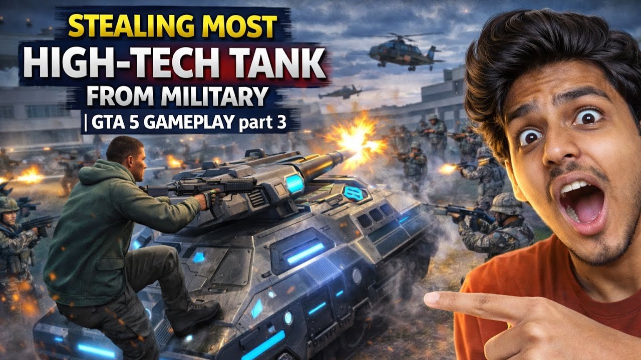 STEALING MOST HIGH-TECH TANK 😱 FROM MILITARY 🤑  | GTA 5 GAMEPLAY part 3