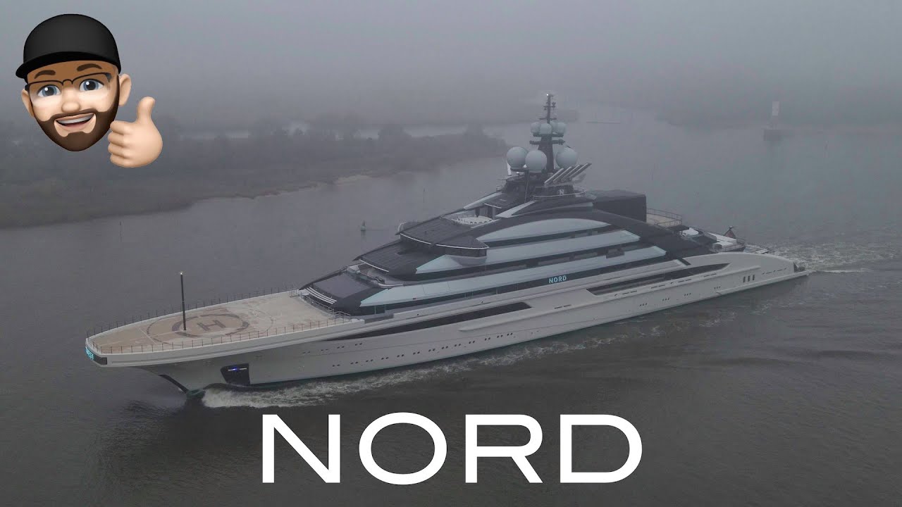 4K | MegaYacht NORD back from Baltic Sea Trip - foggy morning