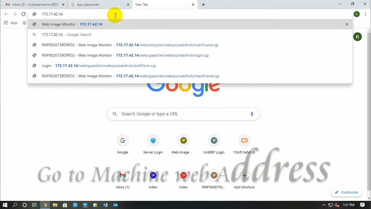 Scan to Email setup in Ricoh