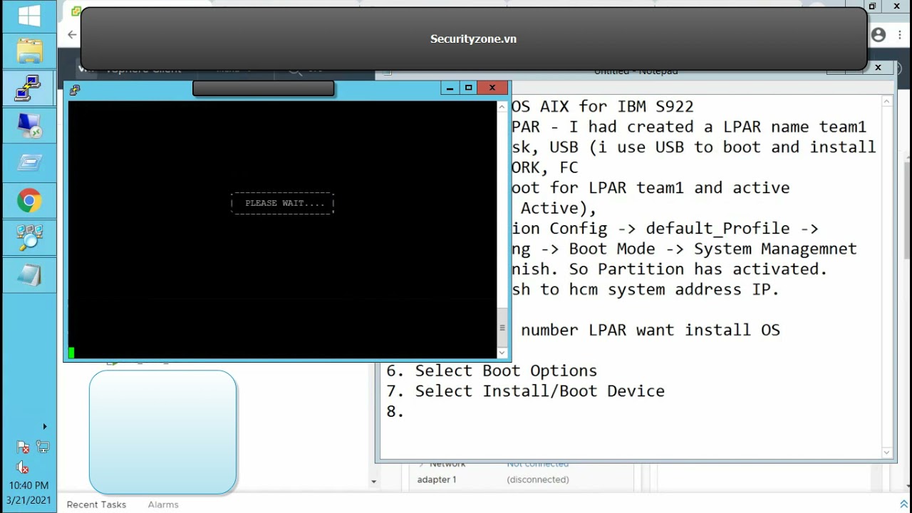 Install OS AIX 7.2 from USB boot for IBM S922