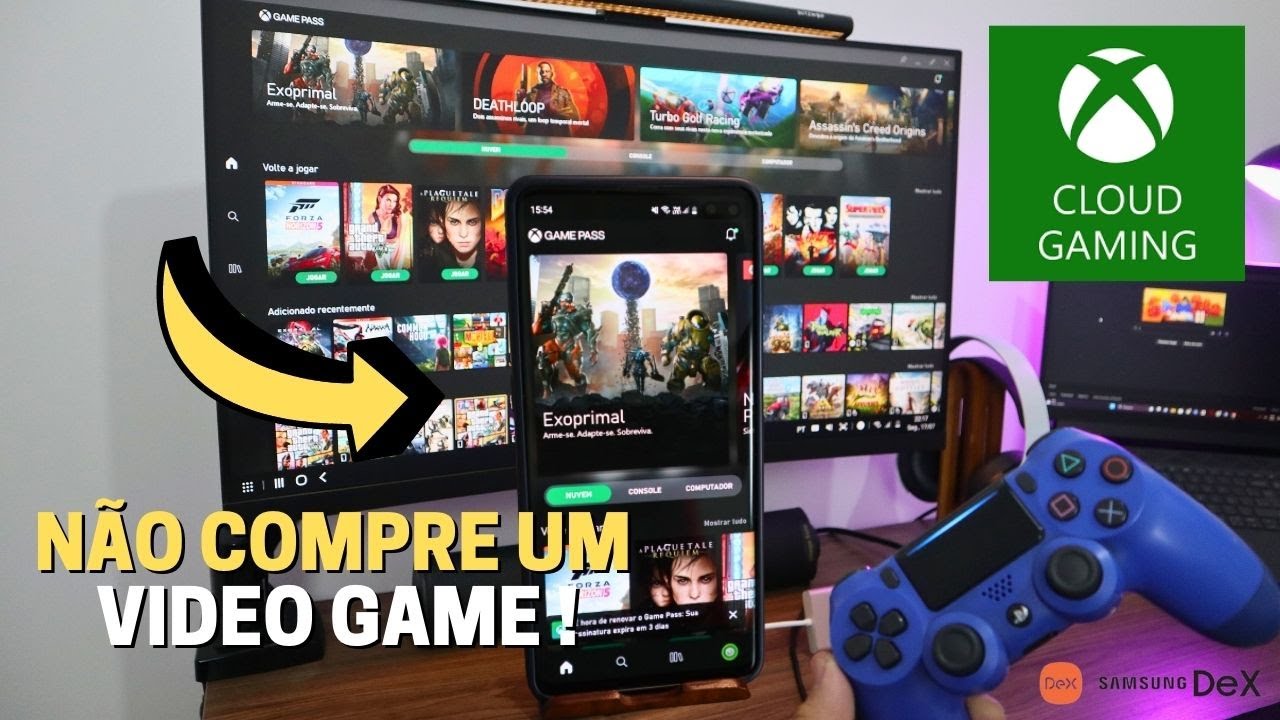 Transforme seu celular SAMSUNG em um VIDEO GAME ! Com XBOX GAME PASS ULTIMATE + SAMSUNG DEX