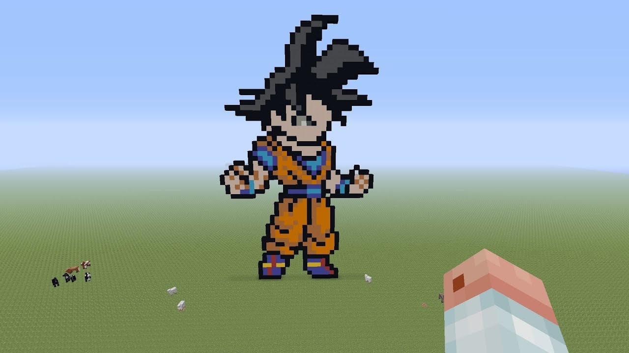 Minecraft Pixel Art Tutorial - Goku