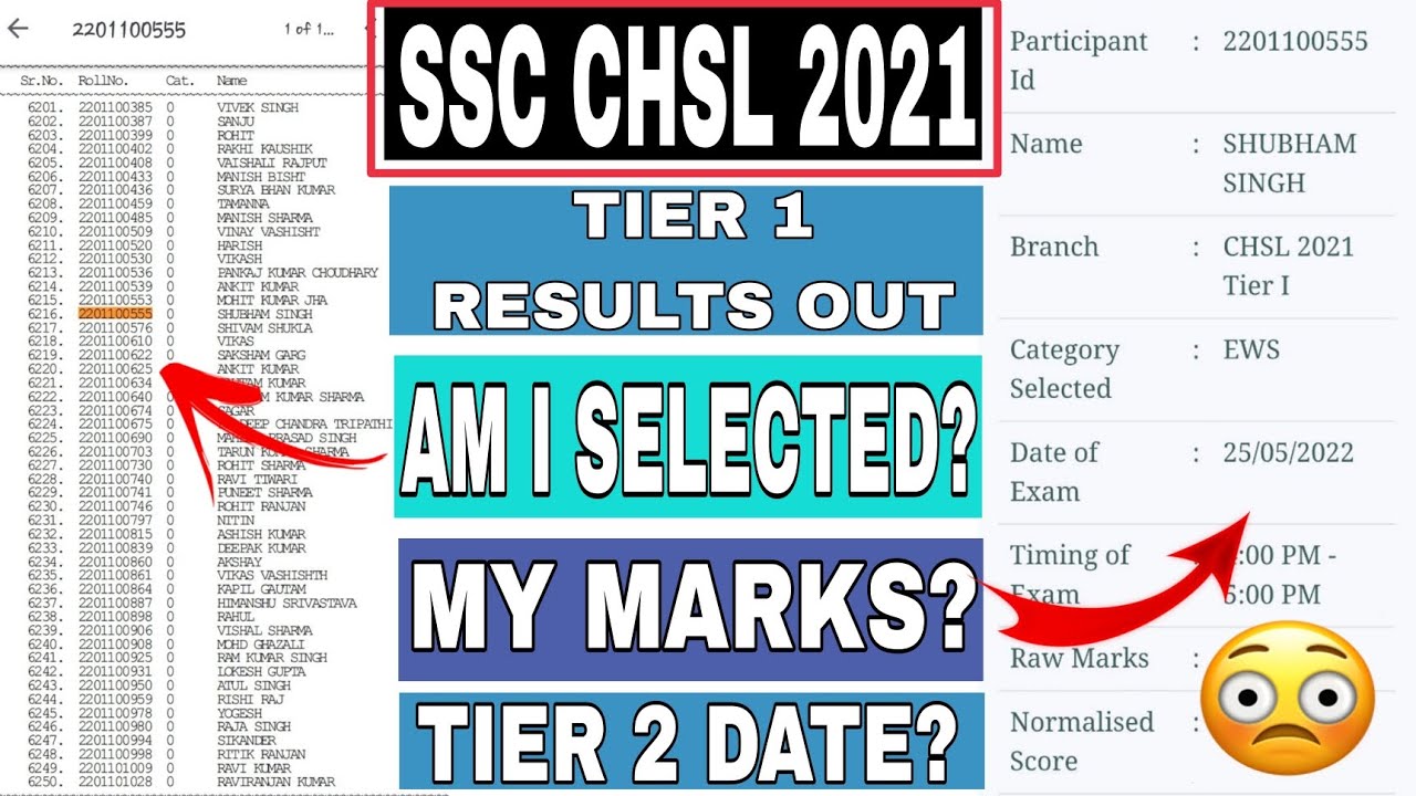 SSC CHSL 2021 | TIER 1 RESULTS OUT 🎉😁 | UNEXPECTED CUTOFF 😳|  MY RESULT? | MY MARKS? | TIER 2 DATE?