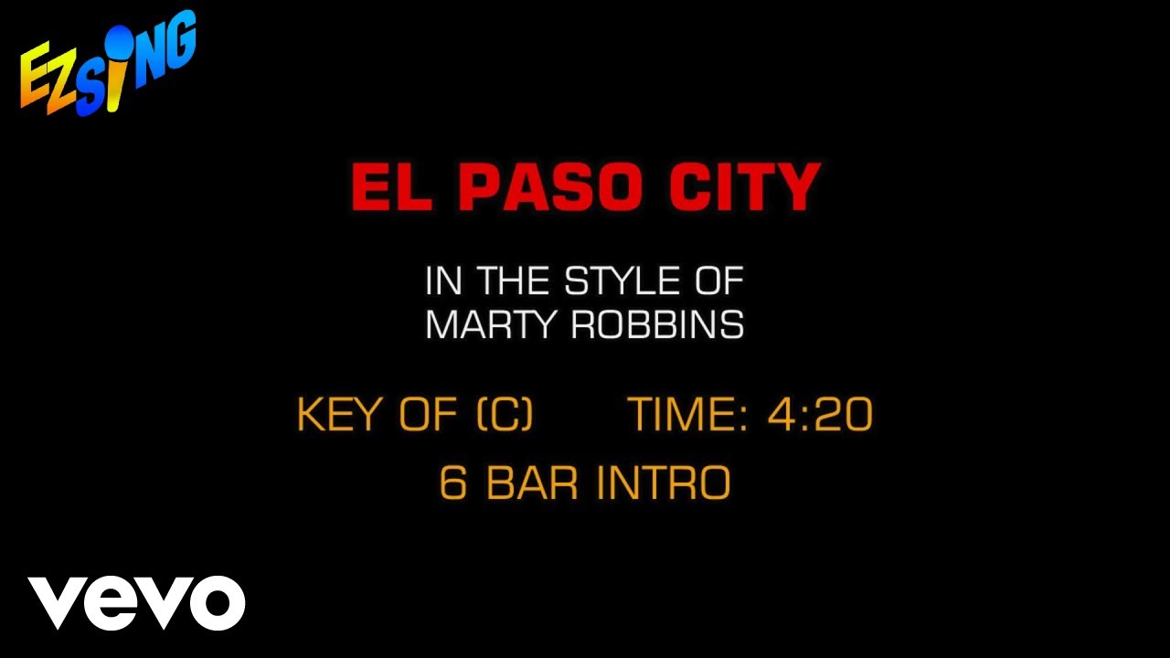 Marty Robbins - El Paso City (Karaoke EZ Sing)