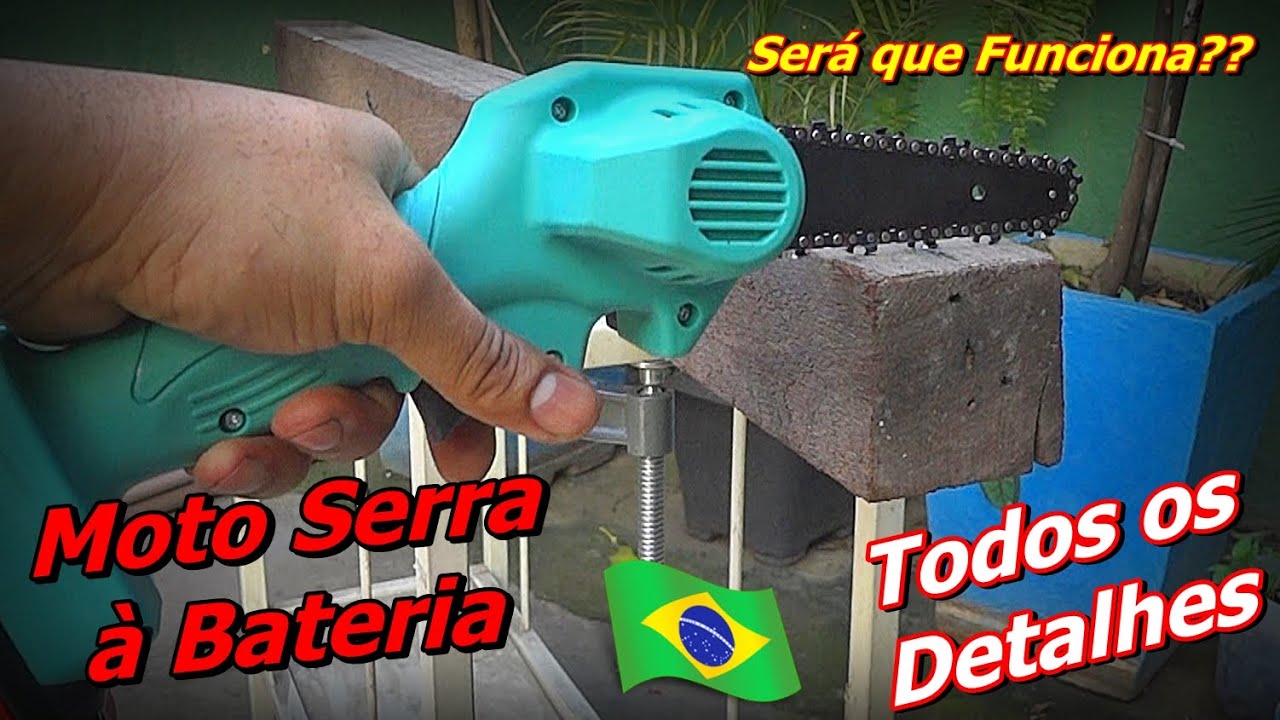Mini Moto Serra a Bateria - Mini Cordless Chainsaw Review - Motoserra Barata