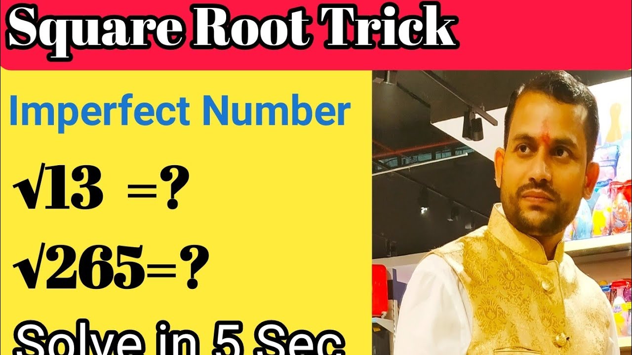 Square Root Trick|Imperfect Number|Square Root Trick|non perfect square roots examplessquare rootNon