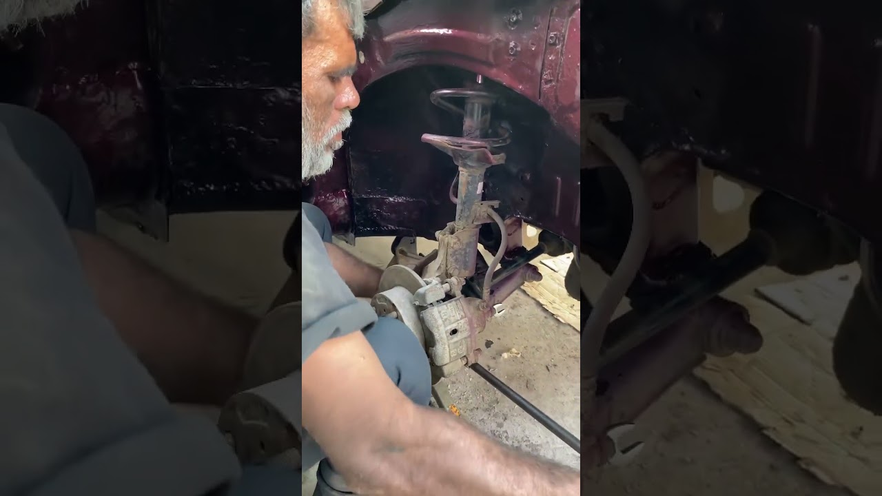 Front suspension fitting in process for a Suzuki Cultus - PAT✨❤️ 
