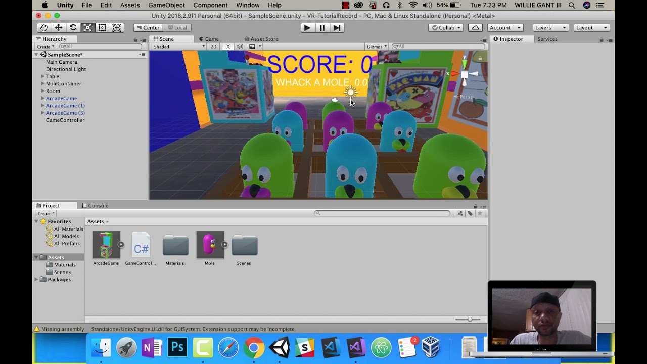 Unity3D VR: Whack A Mole Game (Coding Game Timer)