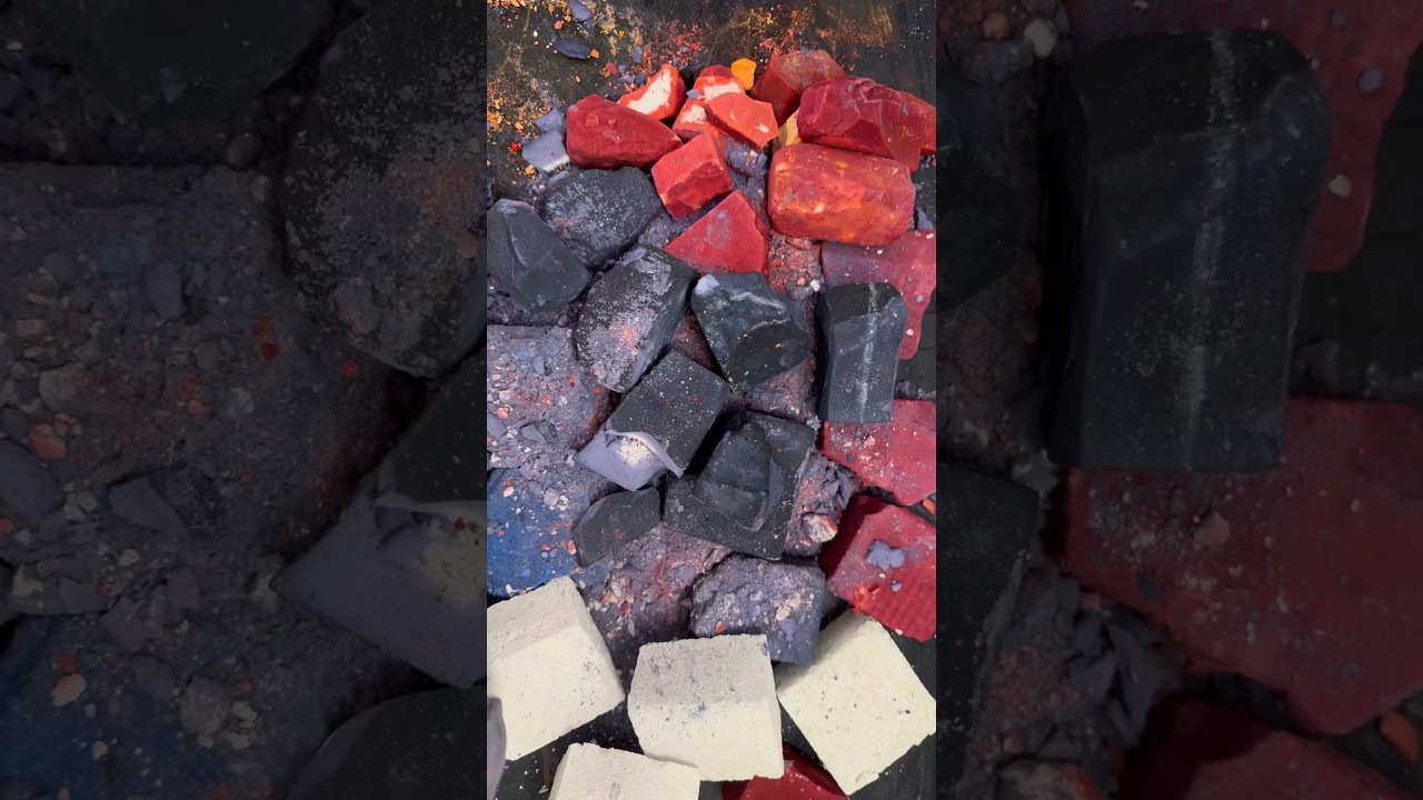 Dyed Gym Chalk ASMR Short #viralvideo #ytshorts #asmr