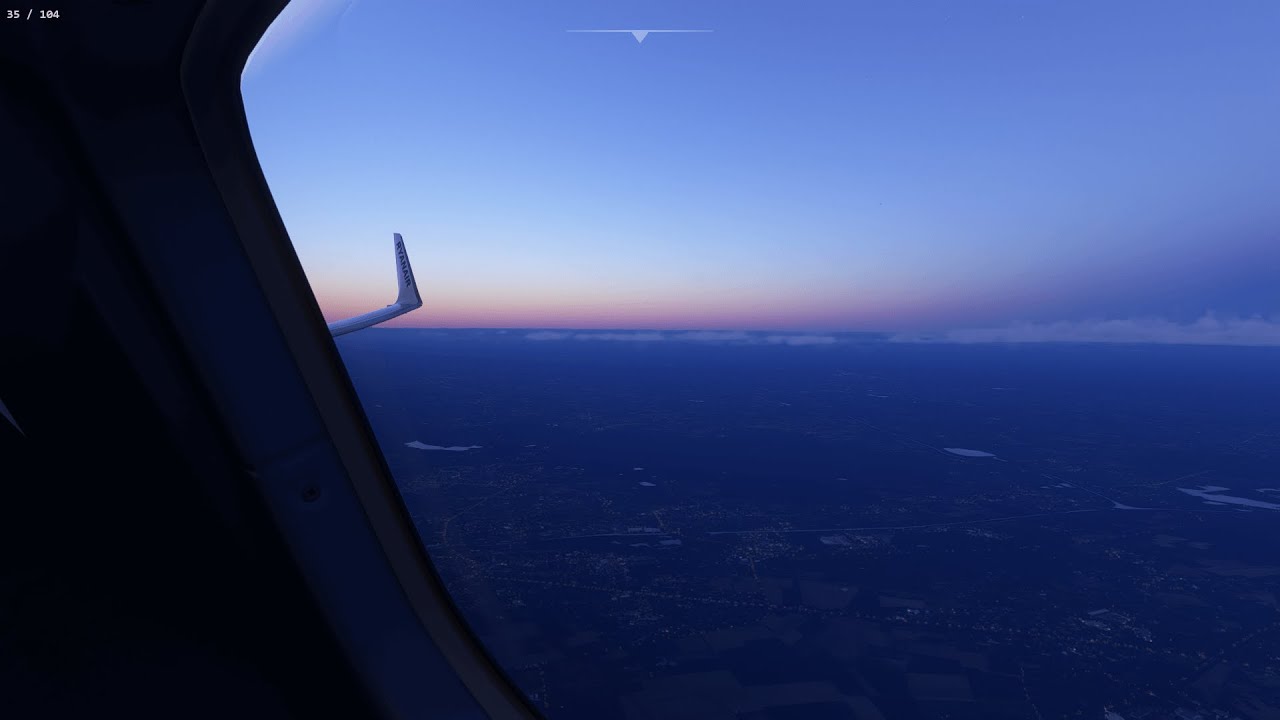 MSFS2020 PMDG737: Night landing at Charleroi EBCI