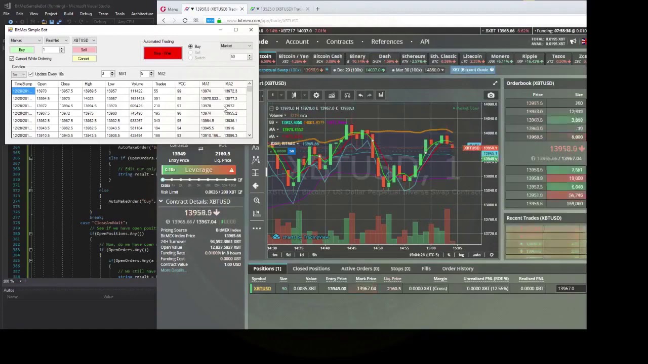 How to Trade on Bitmex with my Python trading bot - Video Tutorial