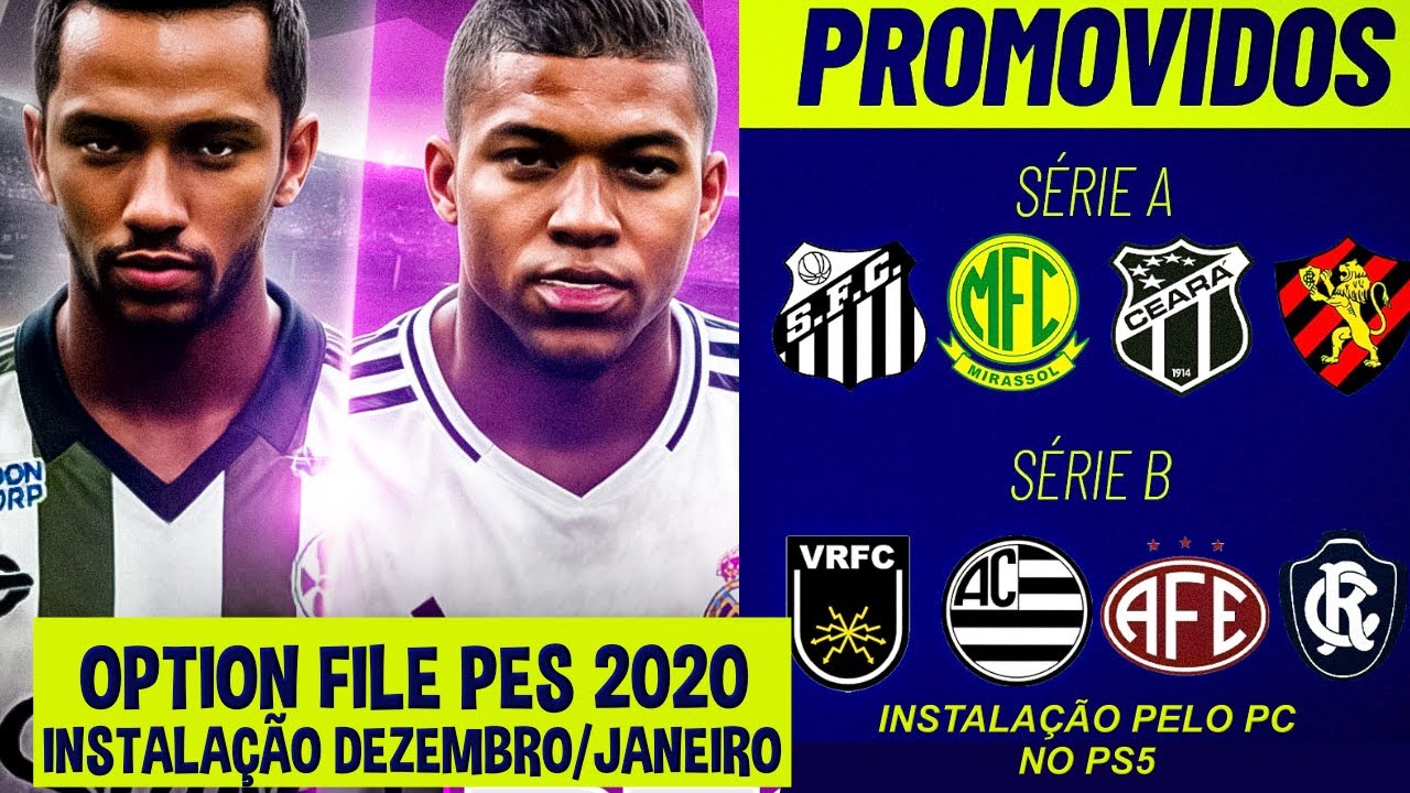 OPTION FILE PES 2020 - DEZEMBRO/JANEIRO | TUTORIAL DE INSTALAÇÃO COMPLETO pelo PC e PS5 (PS4/PS5)