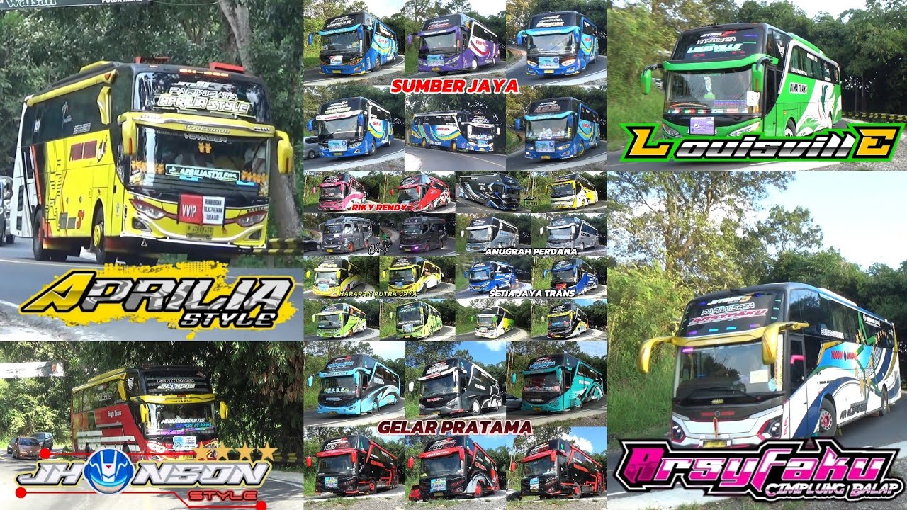 Mobil Bus Telolet Aprilia Style, Arsyfaku, Jhonson, Louisville, Cunak, Quswa, Razwa, Zimat, Huracan