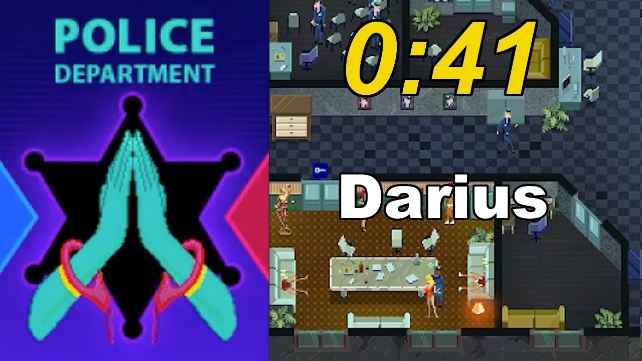 Party Hard Speedrun Police Department (0:41) PB