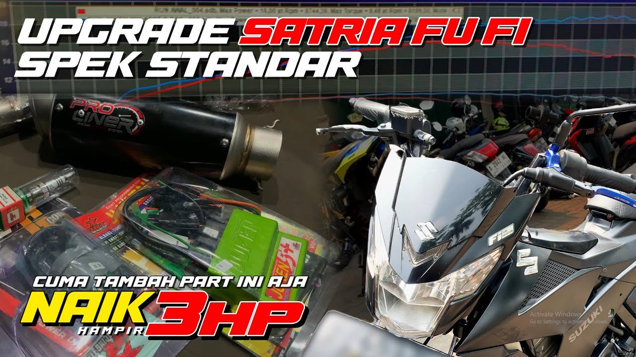 SATRIA FU FI STANDAR PASANG JUKEN 5+ NAIK HAMPIR 3HP ? #merrygarage #bintangracingteam #satriafu