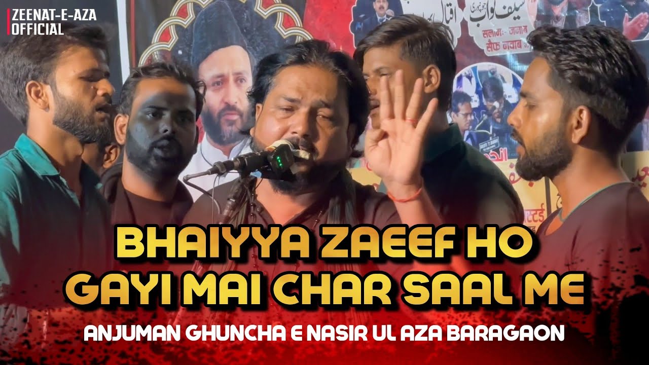 Bhaiyya Zaeef ho gayi mai char saal me | New Nauha Anjuman Ghuncha e Nasir ul Aza Baragaon 2024