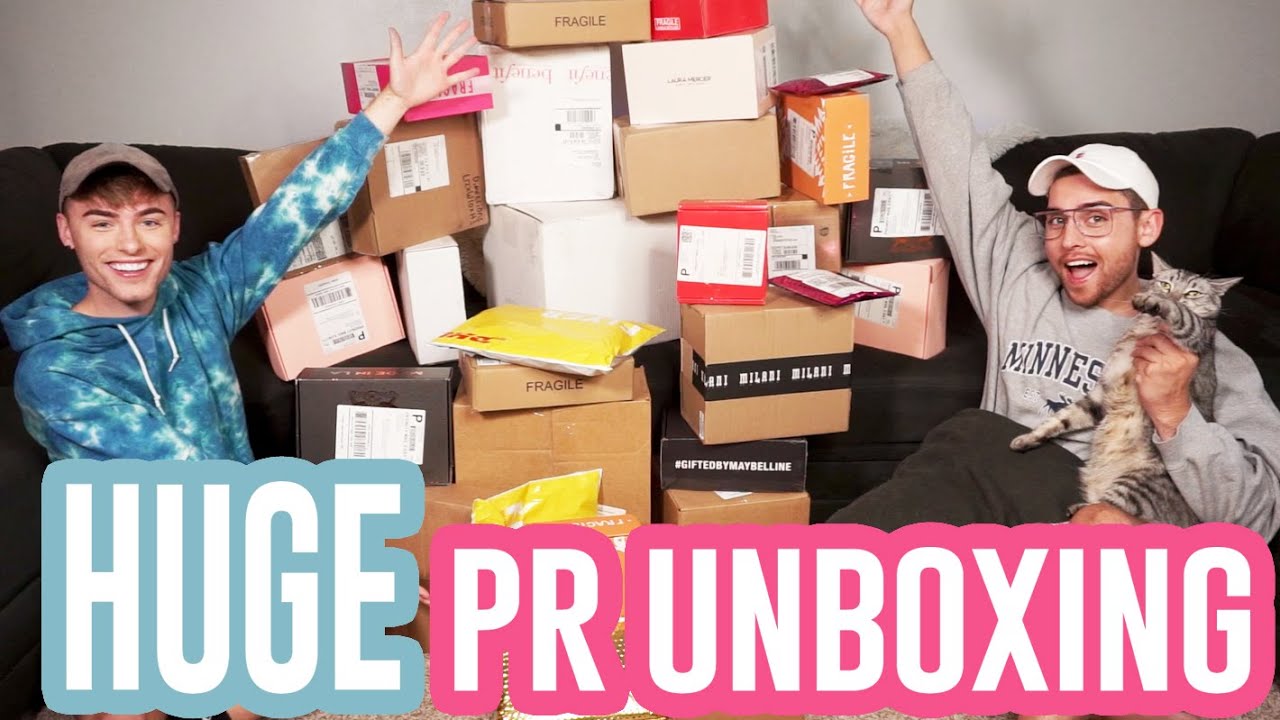 HUGE PR Unboxing!!! Rare Beauty, Huda Beauty, Milani, Colourpop, & More!