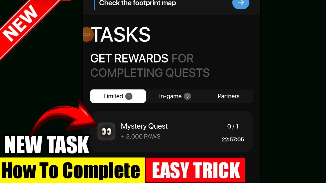 Paws New Task Mystery Quest | How To Complete Paws Mystery Quest Task | Paws Airdrop Mystery Quest