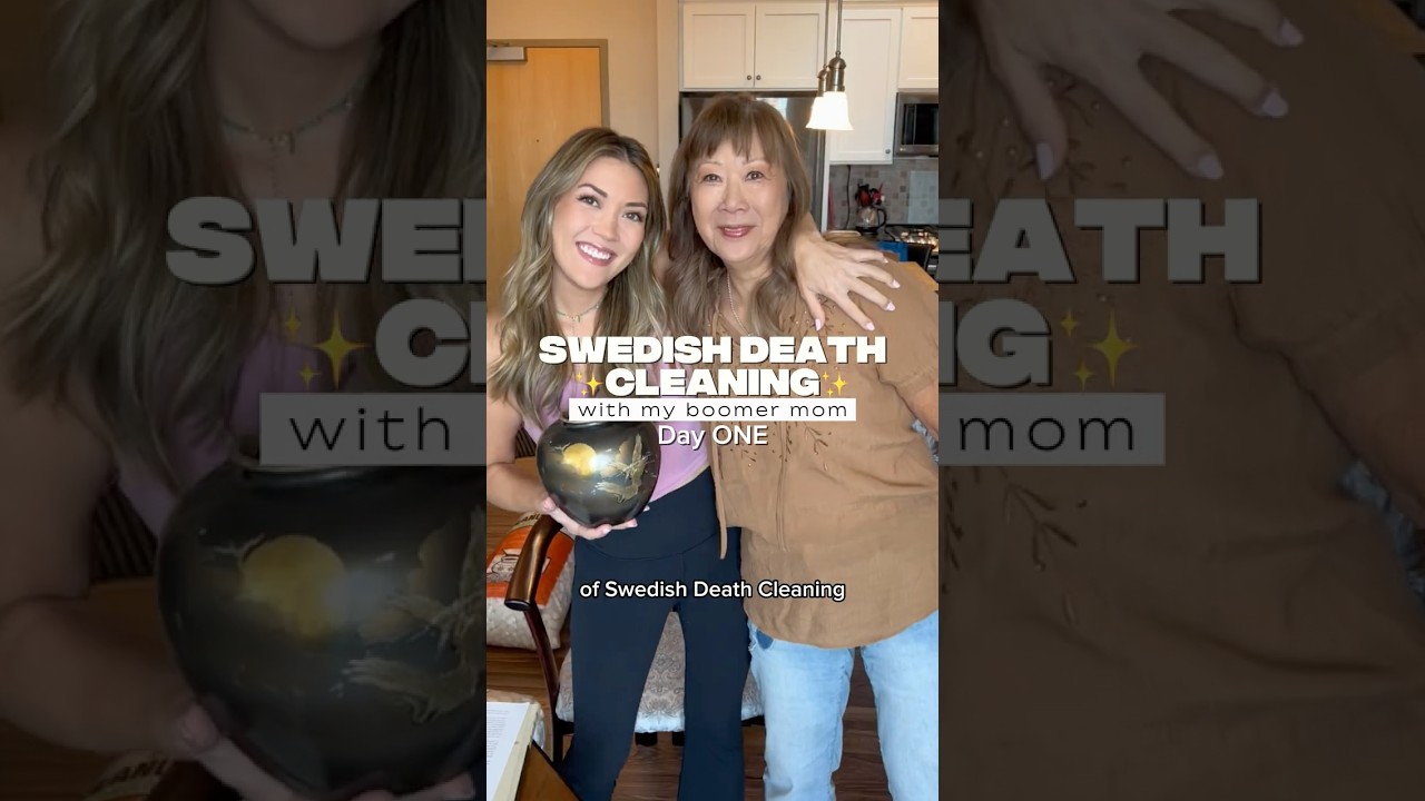 💀SWEDISH DEATH CLEANING💀 with my BOOMER MOM (it works!) Part 1 #declutter