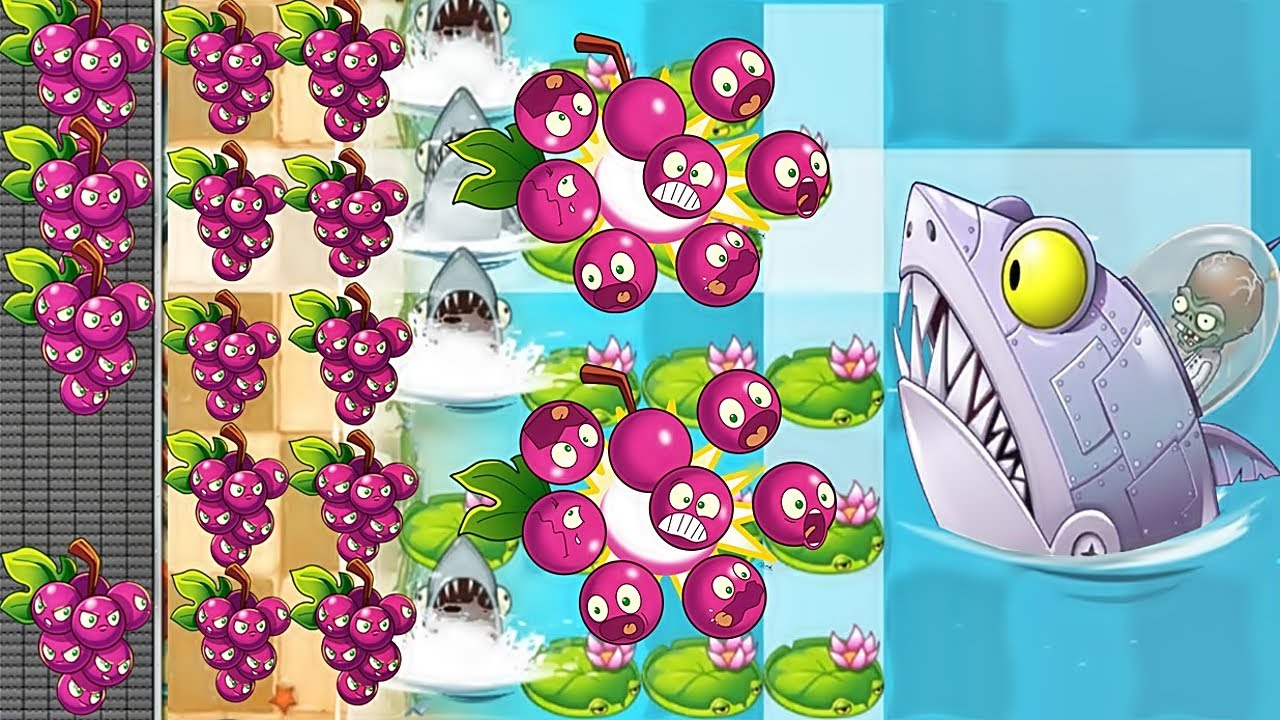 Plants vs Zombies 2 MOD: Grapeshot Pvz2 Vs All Freakin' Zomboss: Gameplay 2017
